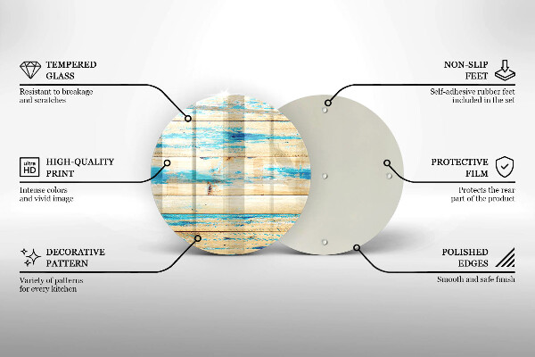 Skleněná deska do kuchyně Retro dřevěné desky