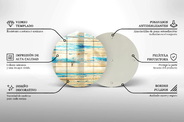 Skleněná deska do kuchyně Retro dřevěné desky
