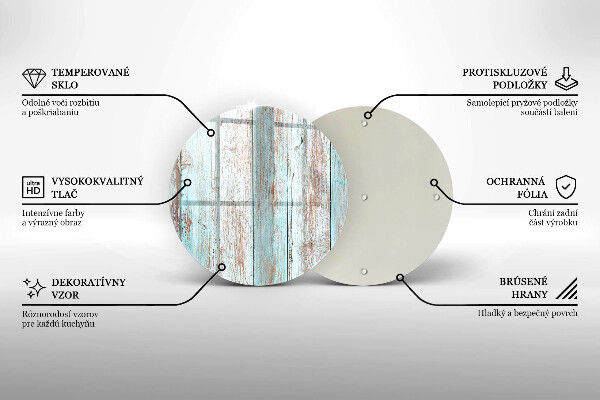 Skleněná deska do kuchyně Staré vintage desky