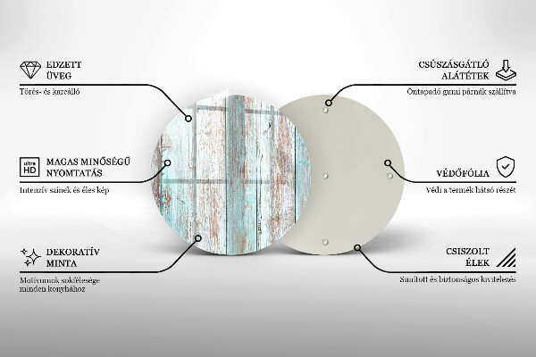 Skleněná deska do kuchyně Staré vintage desky