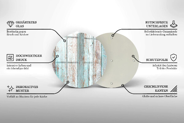 Skleněná deska do kuchyně Staré vintage desky