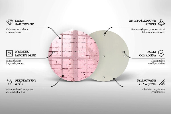 Skleněná deska do kuchyně Pastelová cihlová zeď