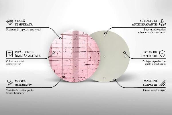 Skleněná deska do kuchyně Pastelová cihlová zeď