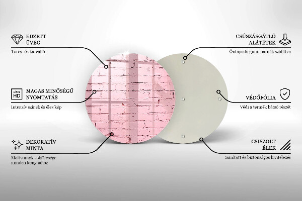 Skleněná deska do kuchyně Pastelová cihlová zeď