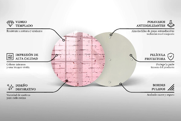 Skleněná deska do kuchyně Pastelová cihlová zeď