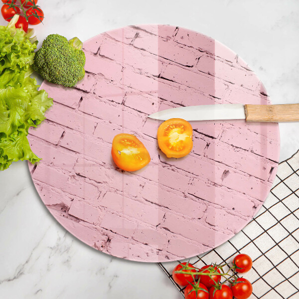 Skleněná deska do kuchyně Pastelová cihlová zeď