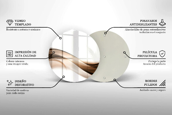 Skleněná deska do kuchyně Abstraktní hnědé čáry
