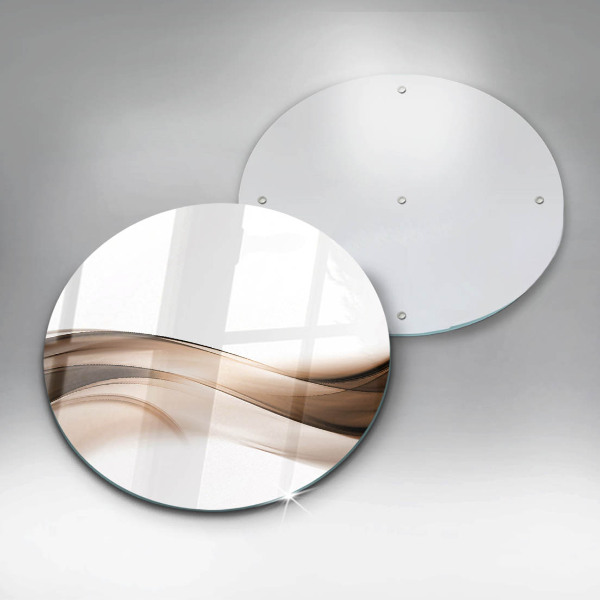 Skleněná deska do kuchyně Abstraktní hnědé čáry