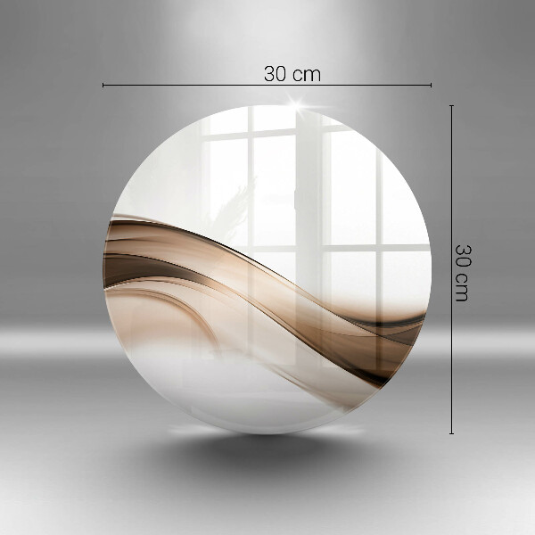 Skleněná deska do kuchyně Abstraktní hnědé čáry