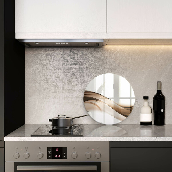 Skleněná deska do kuchyně Abstraktní hnědé čáry