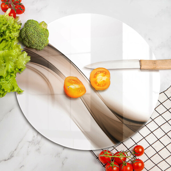 Skleněná deska do kuchyně Abstraktní hnědé čáry