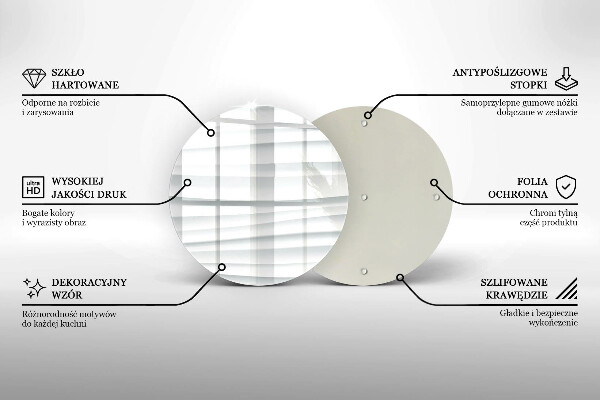 Skleněná deska do kuchyně Moderní struktura