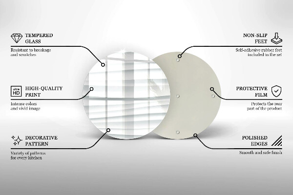 Skleněná deska do kuchyně Moderní struktura