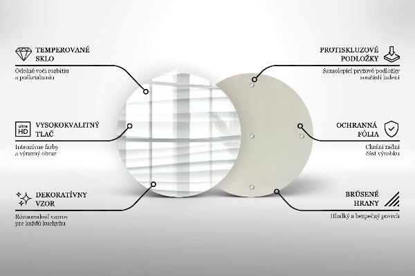 Skleněná deska do kuchyně Moderní struktura