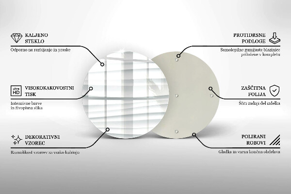 Skleněná deska do kuchyně Moderní struktura