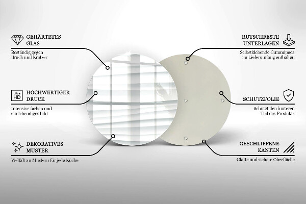 Skleněná deska do kuchyně Moderní struktura