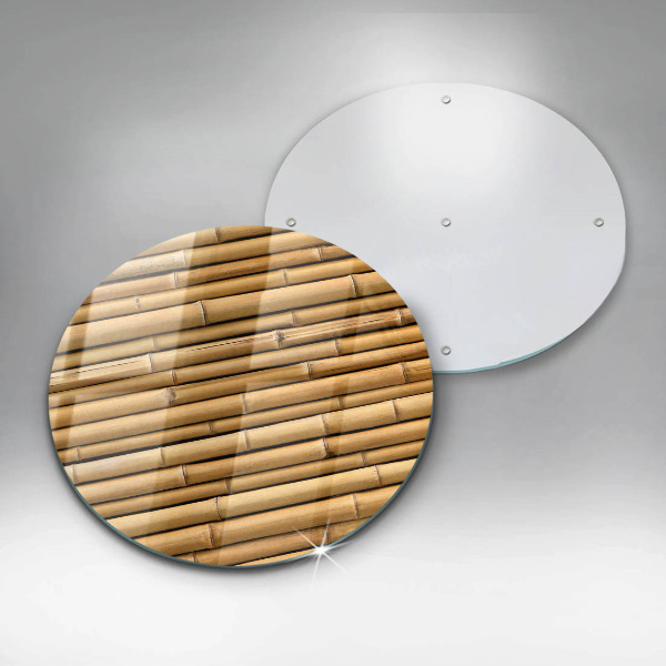 Skleněná deska do kuchyně Přírodní boho bambus