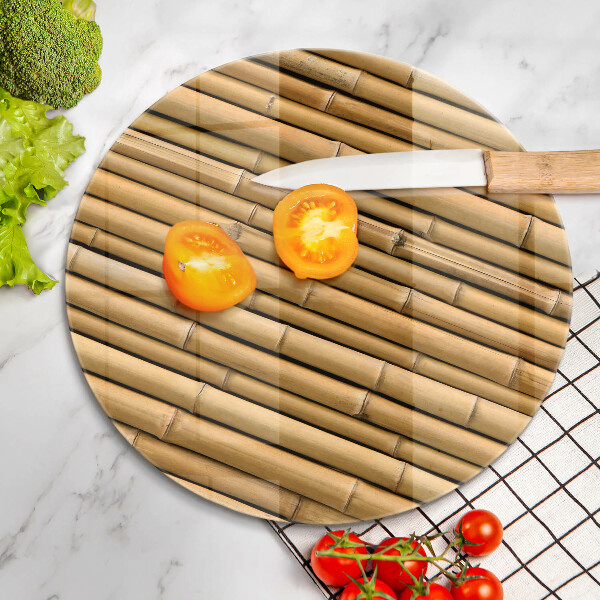 Skleněná deska do kuchyně Přírodní boho bambus