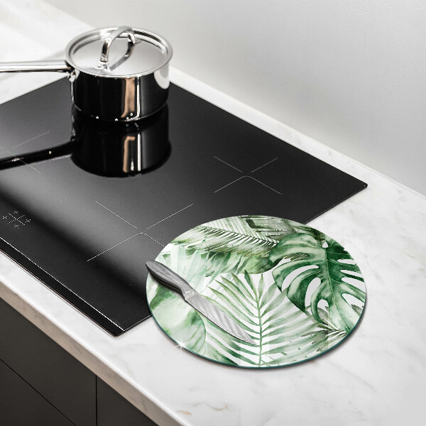 Krájecí prkénko skleněné Malované listy