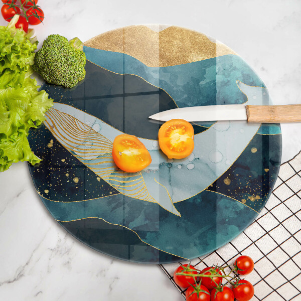 Skleněná deska do kuchyně Velryba abstrakce