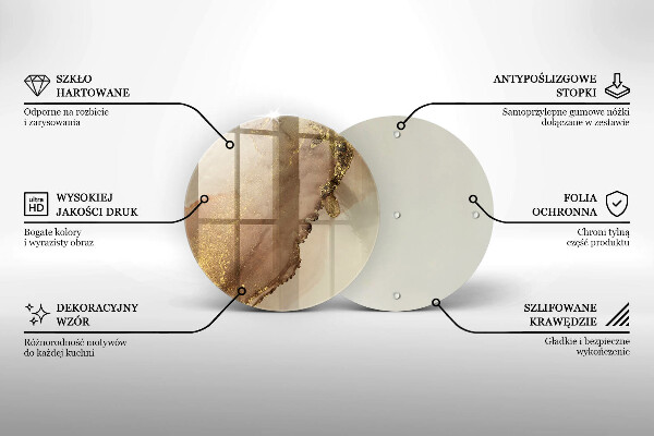 Skleněná deska do kuchyně Zlatá abstrakce