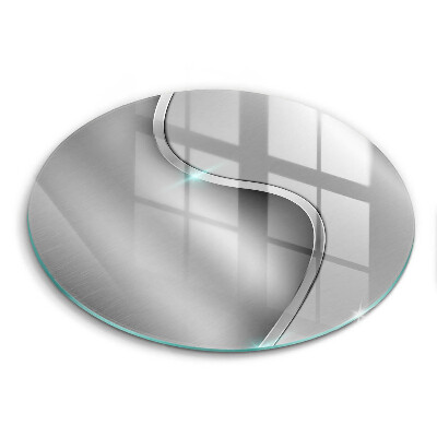 Skleněná deska do kuchyně Abstraktní stříbrný kov