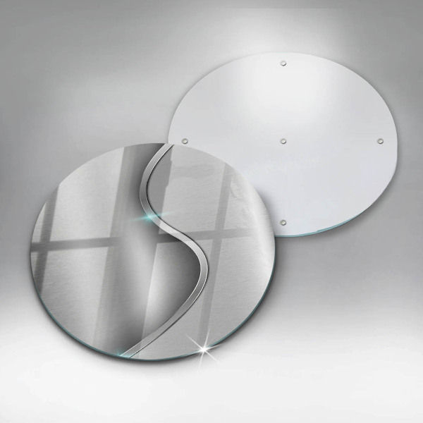 Skleněná deska do kuchyně Abstraktní stříbrný kov