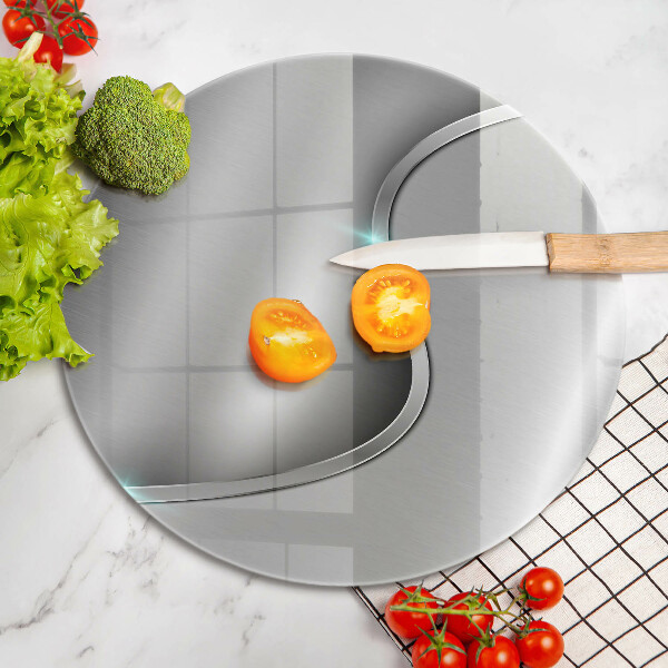 Skleněná deska do kuchyně Abstraktní stříbrný kov