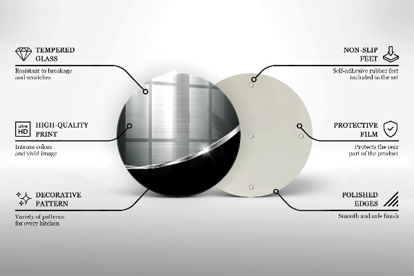 Skleněná deska do kuchyně Abstrakce s kovem