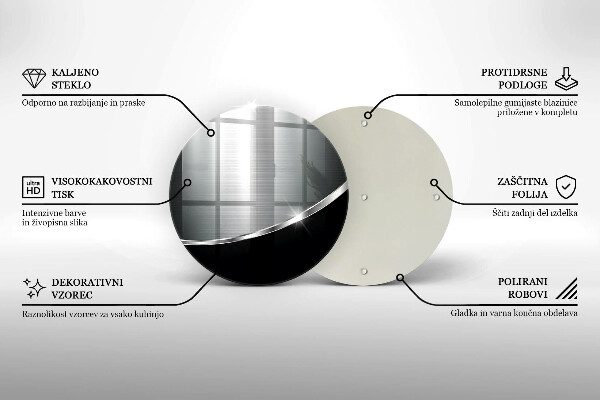 Skleněná deska do kuchyně Abstrakce s kovem