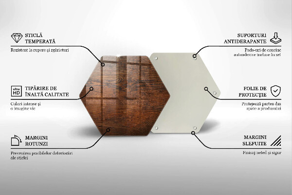 Skleněná krájecí deska Deska z tmavého dřeva