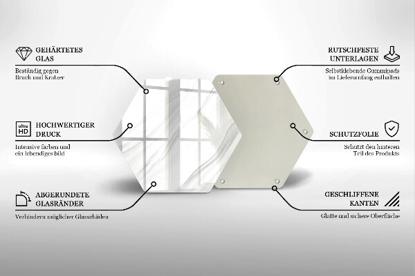 Skleněná krájecí deska Jemný mramor