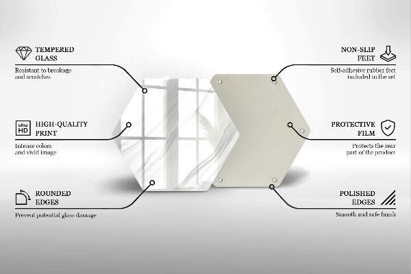 Skleněná krájecí deska Jemný mramor