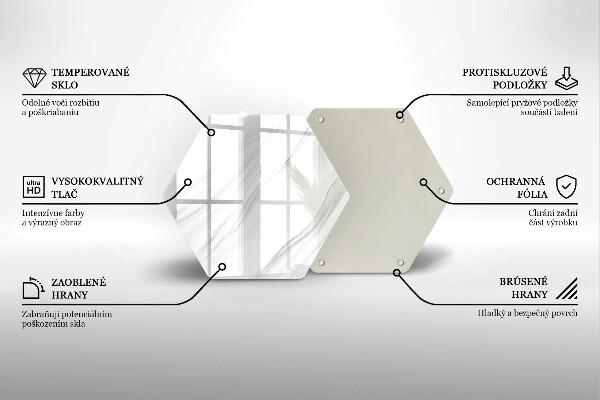 Skleněná krájecí deska Jemný mramor