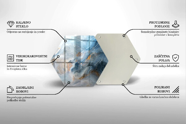 Skleněná krájecí deska Textura mramoru