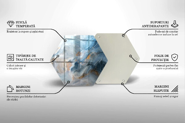 Skleněná krájecí deska Textura mramoru