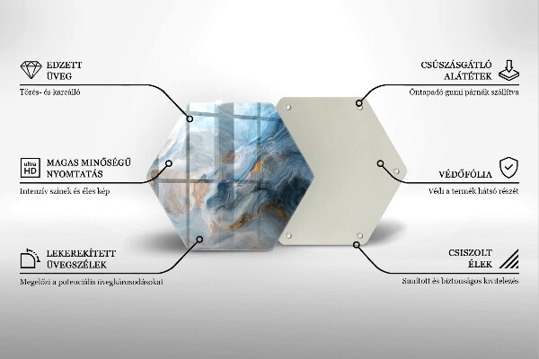 Skleněná krájecí deska Textura mramoru