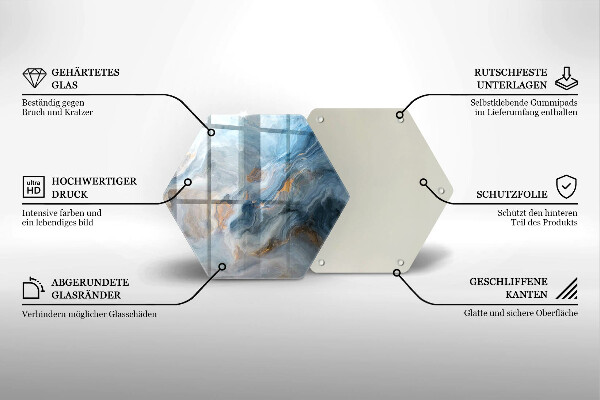 Skleněná krájecí deska Textura mramoru