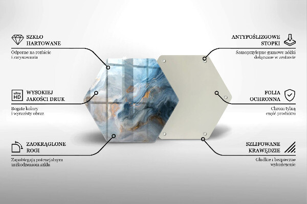 Skleněná krájecí deska Textura mramoru