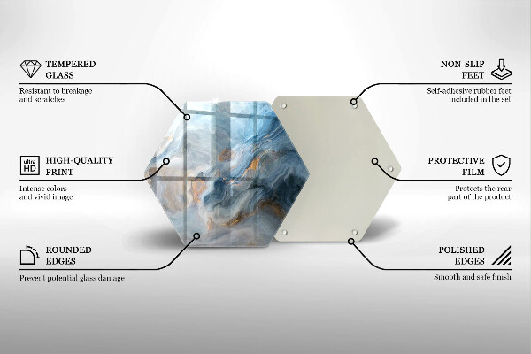 Skleněná krájecí deska Textura mramoru