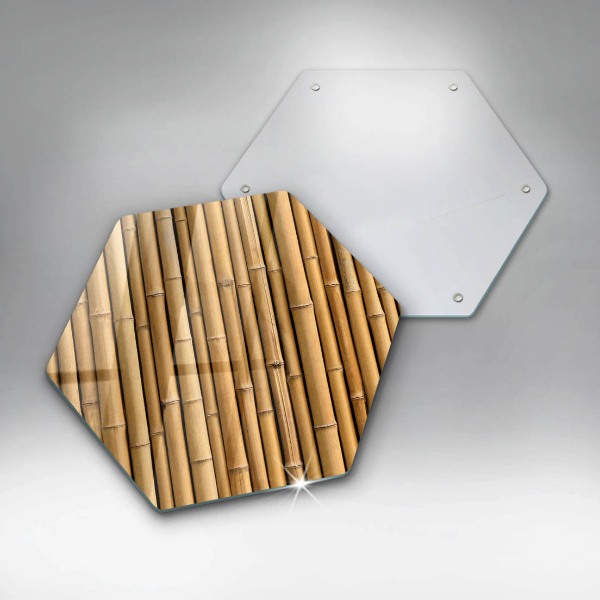 Skleněná deska do kuchyně Přírodní boho bambus