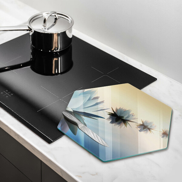 Skleněná deska do kuchyně Květy lilie na vodě