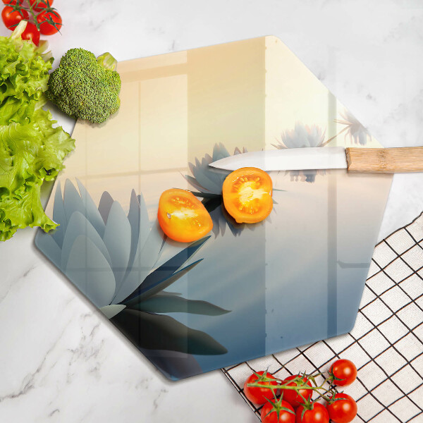 Skleněná deska do kuchyně Květy lilie na vodě