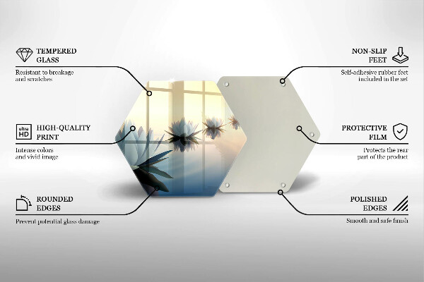 Skleněná deska do kuchyně Květy lilie na vodě