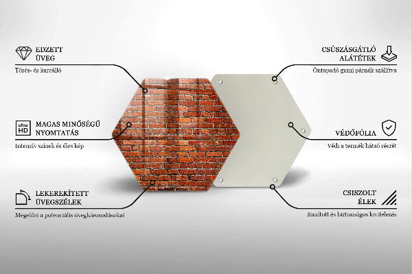 Skleněná deska do kuchyně Zeď z cihlové zdi