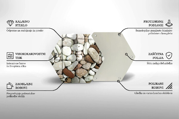 Skleněná deska do kuchyně Malé kameny pozadí
