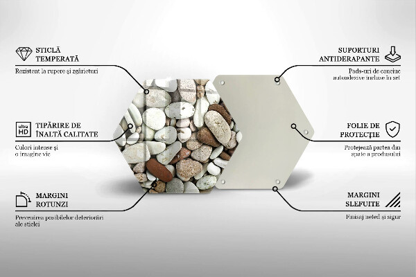 Skleněná deska do kuchyně Malé kameny pozadí