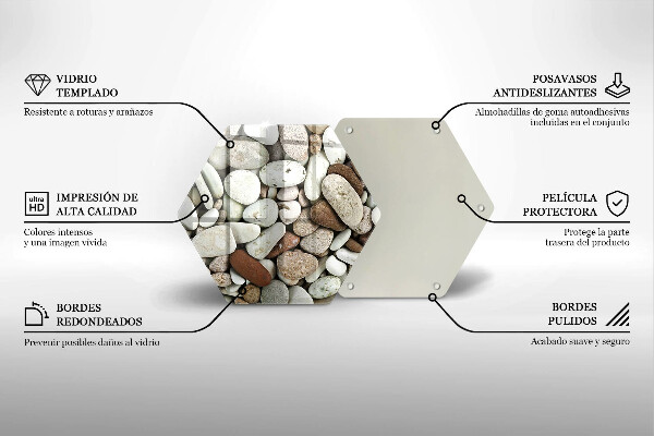 Skleněná deska do kuchyně Malé kameny pozadí