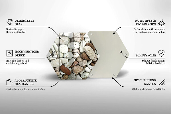 Skleněná deska do kuchyně Malé kameny pozadí