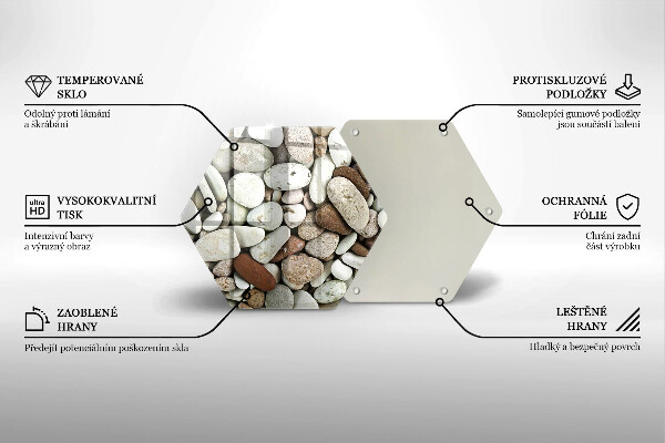 Skleněná deska do kuchyně Malé kameny pozadí